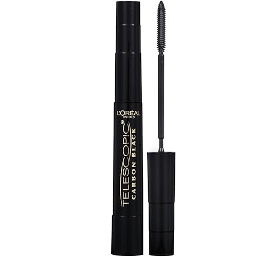 L'Oreal Paris Makeup Telescopic Original Lengthening Mascara, Carbon Black, 0.27 Fl Oz (Pack of 1) - Washable Carbon Black - 0.27 Fl Oz (Pack of 1)