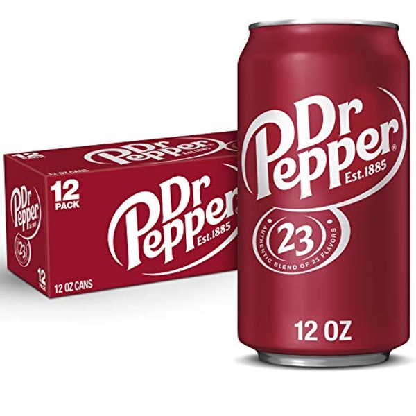 Dr Pepper Soda, 12 fl oz cans, 12 pack
