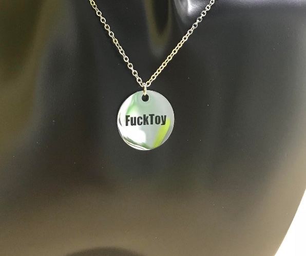 Fuck Toy -   Charm Necklace or Anklet - Stainless Steel - Stainless Rope 17.5"