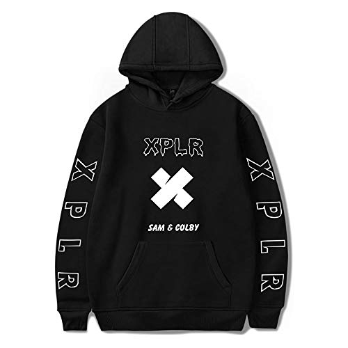 ROTAPE XPLR Sam And Colby Hoodie Men Women Fashion Sweatshirt Winter Casual Clothes TOP - XX-Small - Black