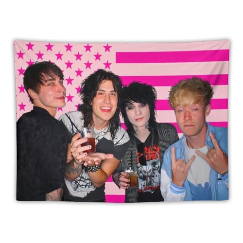 YHODCUIF Sam celebrity birthday and decorations Colby stuff jake webber and johnny johnnie gilbert merch pink flag funny wall tapestry hanging for bedroom aesthetic decorative 30"x40"