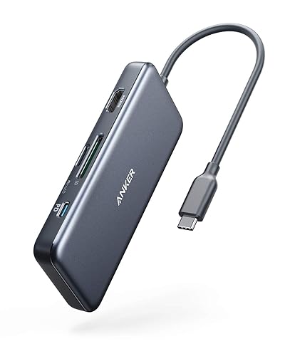 Anker USB C Hub, 341 USB-C Hub (7-in-1) with 4K HDMI, 100W Power Delivery, USB-C and 2 USB-A 5 Gbps Data Ports, microSD and SD Card Reader, for MacBook Air, MacBook Pro, XPS, and More - Hub