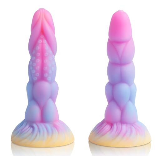 8.14in Fantasy Tentacle Realistic Monster Dildo Adult Sex Toys, Big Huge Thick Anal Dildo with Strong Suction Cup, Liquid Silicone Anal Plug Prostate Massager, Soft Giant G Spot Play Dildo for Women