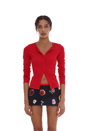 KIKI PRINTED MINI SKIRT | Black / S