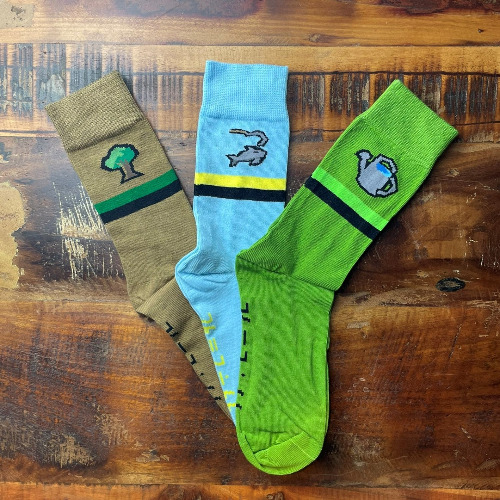 Skillcape Socks (3 Pack) | Gathering (Fishing/Farming/Woodcutting)