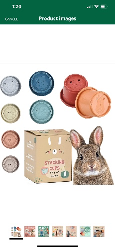 stacking cups for bunnies