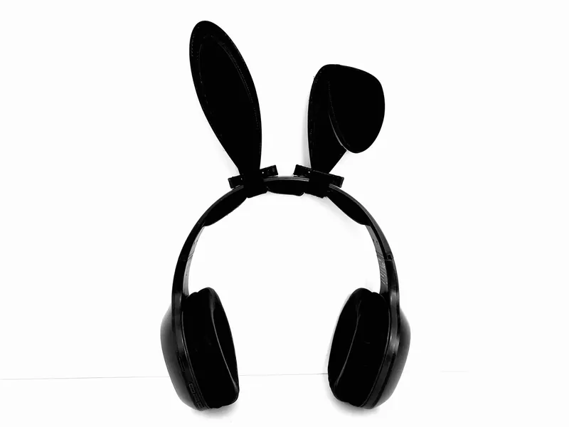 Bunny Ears for Headphones, Headset & Cosplay Props.  Twitch Streamer Gaming Headset Attachment