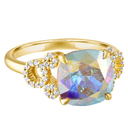 Mickey Mouse Icon Aurora Borealis Stone Ring by Rebecca Hook | Disney Store