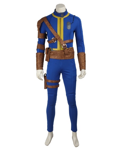 Fallout 4 Vault 111 Cosplay Costume Jumpsuit Suit | Men / Custom size / Blue - Full Set(Not Including Shoes)