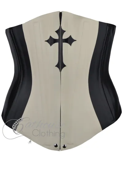 Nun corset | 22” / Black & white / Upright cross as shown