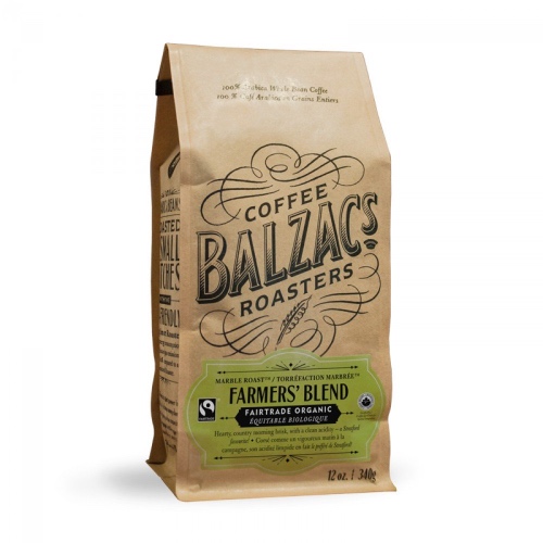 Balzac's Coffee Roasters Farmer's Blend Whole Bean Coffee 12oz, Farmer's Blend, 12 Ounces - Farmers' Blend 340.2 g (Pack of 1)