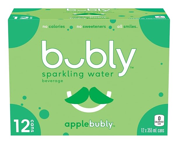 Bubly Sparkling Water applebubly, 355 mL Cans, 12 Pack - Apple - Water