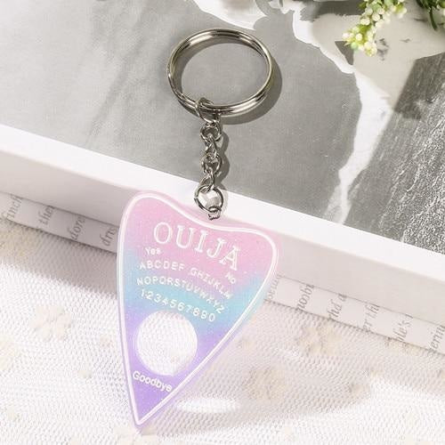 Pastel Ouija Keychain - pink blue purple