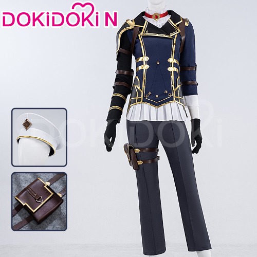 【Ready for ship】【Size XS-3XL】DokiDoki-N Game Cosplay Cosplay Costume Bule White | M-Ready for ship