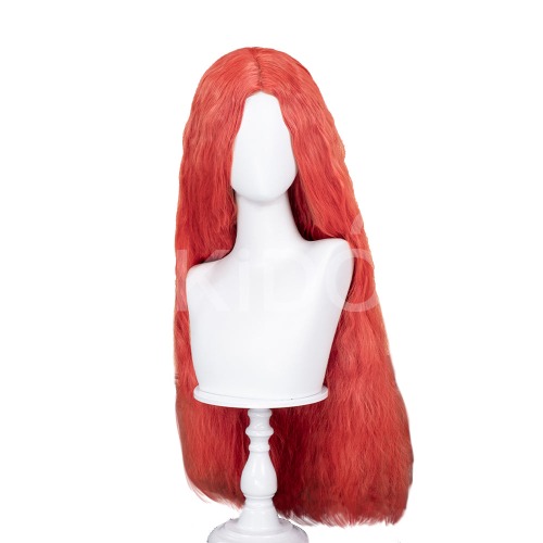 【Ready For Ship】DokiDoki Game Elden Ring Cosplay Malenia Wig Long Curly Red Hair Goddess of Rot / Helmet | Wig Only-Ready For Ship
