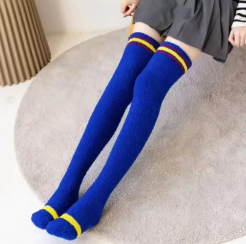 Winter Fuzzy Fleece Over Knee Socks Plush Cozy Lined Terry Socks Female Hosiery Maker Bulk Deal One Size2024 New Warm Leg Wear - AliExpress 