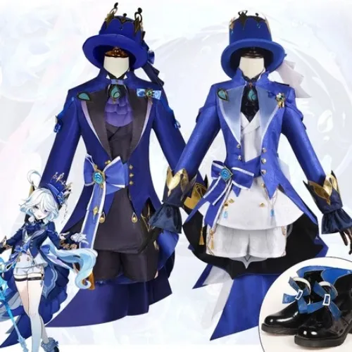 Furina (black) outfit + wig + shoes | Genshin Impact