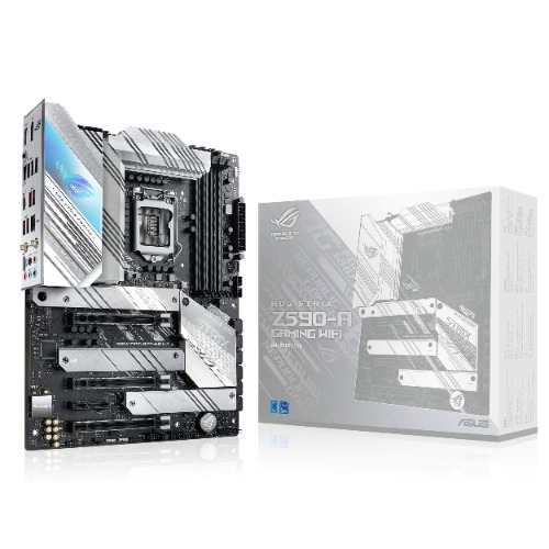 ROG Strix Z590-A Gaming WiFi 6 LGA 1200(Intel® 11th/10thGen) ATX White Scheme Gaming Motherboard (PCIe 4.0, 14+2 Power Stages, WiFi 6, Intel® 2.5 Gb LAN, Thunderbolt™ 4, 3X M.2/NVMe SSD, Aura RGB) - ROG Strix Z590-A Gaming WiFi