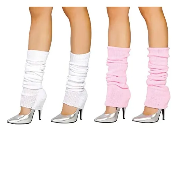 
                            SUNTRADE 2 Pair Leg Warmers,Women Girls Boots Cuff Warmer Ribbed Stretch Knee Leg Socks
                        