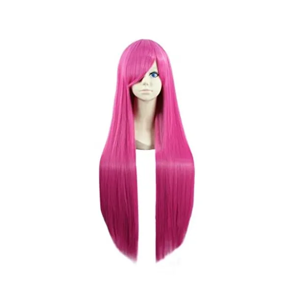 
                            DAZCOS Anime Long Straight Hair Moka Akashiya Cosplay Wig (Rose Red)
                        