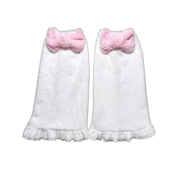 
                            BZB Women's Kawaii Pink Bow Leg Warmer Socks Lolita Harajuku Fuzzy Fluffy Plush Cartoon Cosplay Foot Warm Socks For Girls
                        