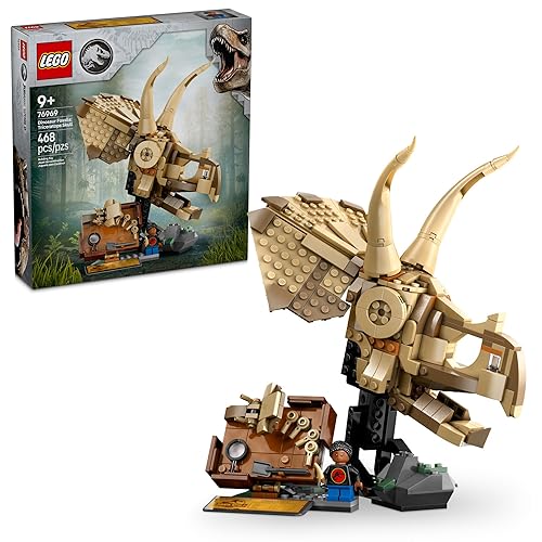 LEGO Jurassic World Dinosaur Fossils Triceratops Skull Toy