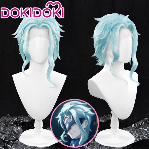 【Ready For Ship】【Front Lace】DokiDoki Game Genshin Impact Fatui Harbinger Cosplay Il Dottore Wig | Front Lace Dottore
