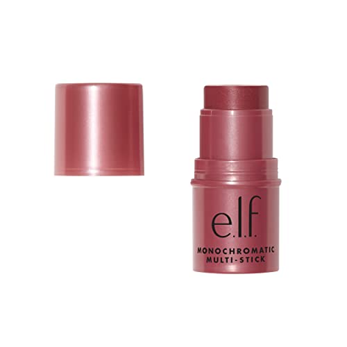 e.l.f. Monochromatic Multi Stick, Luxuriously Creamy & Blendable Color, For Eyes, Lips & Cheeks, Luminous Berry, 0.155 Oz (4.4g) - Luminous Berry - 0.16 Ounce (Pack of 1)