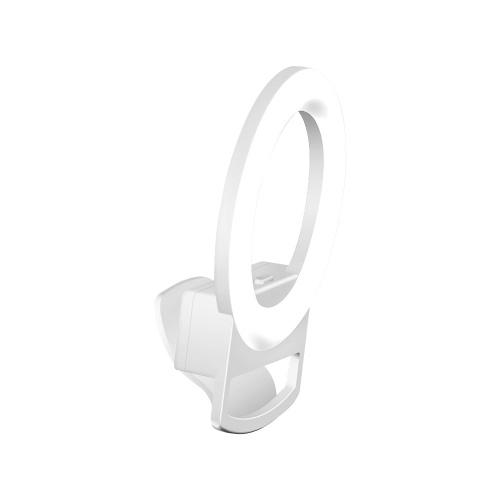 Clip-On Mini Phone Selfie Ring Light - Cream White