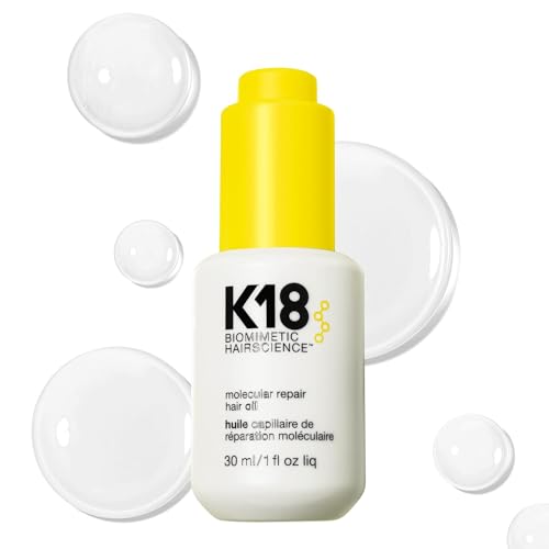 K18 Molecular Repair Hair Oil, Weightless Oil for Stronger, Healthier Hair, Suitable For All Hair Types - 1 Fl Oz (Pack of 1)