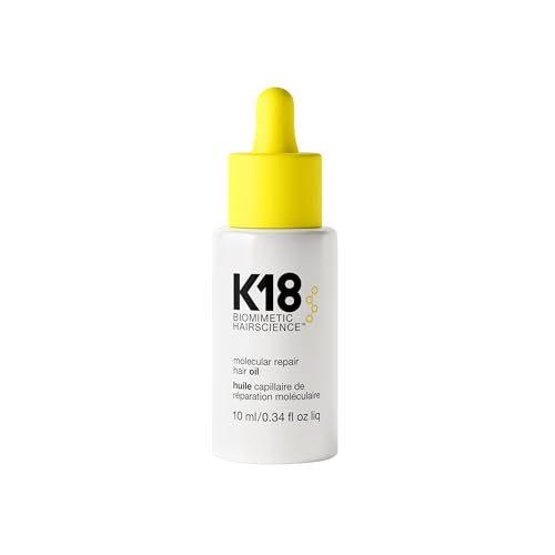 K18 Molecular Repair Hair Oil, Weightless Oil for Stronger, Healthier Hair, Suitable For All Hair Types - 0.34 Fl Oz (Pack of 1)