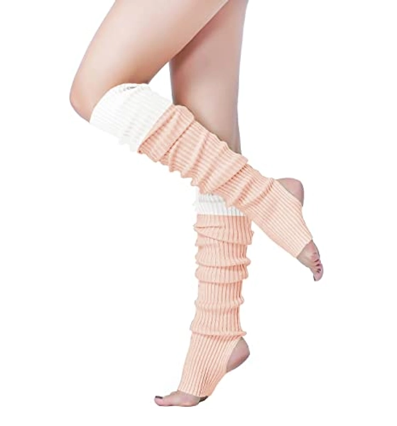 v28 Long Leg Warmer, Women’s Men 80s Party Ribbed Knit Dance Sports
