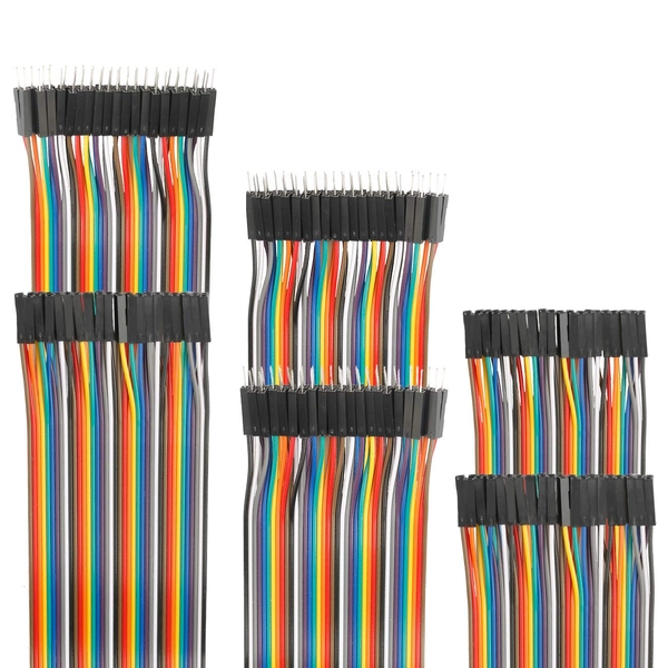 EDGELEC 120pcs 50cm Breadboard Jumper Wires Assorted Kit,10cm 15cm 20cm 30cm 40cm 100cm Optional Dupont Wire 19.7 inch Male to Female Male to Male Female to Female Multicolored Ribbon Cable