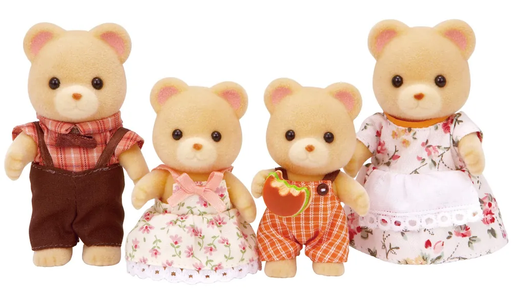 Calico Critters Cuddle Bear Family, Dolls, Dollhouse Figures, Collectible Toys (CC1509)