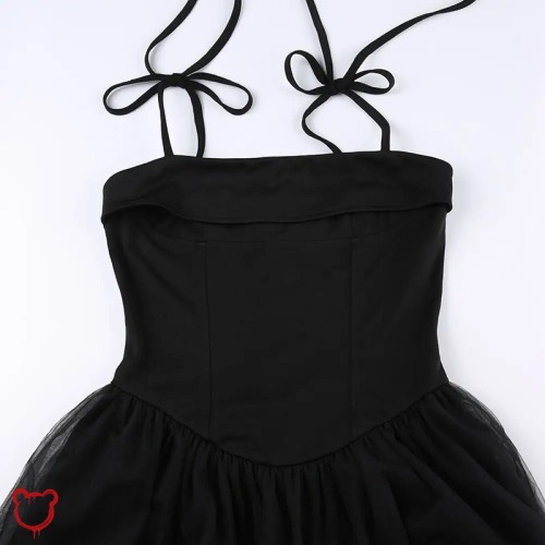 Midnight Alt Bandage Strap Dress - Black / L