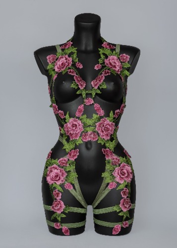 Persephone Floral Lace Goddess Bodycage Lovechild Boudoir
