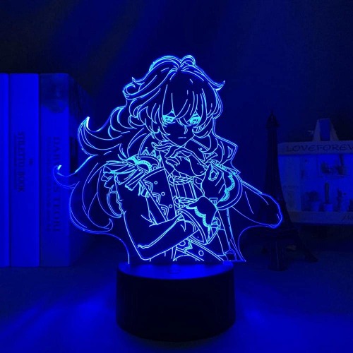 SDGSDGD Genshin Impact Diluc lamp Cool 3D Illusion Night Lamp Home Room Decor Acrylic LED Light Xmas Gift Lamps(16 Colors with Remote), Multicolor, One Size