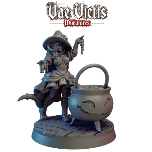 Melissa Belladonna with homunculus servant | Resin / Grey