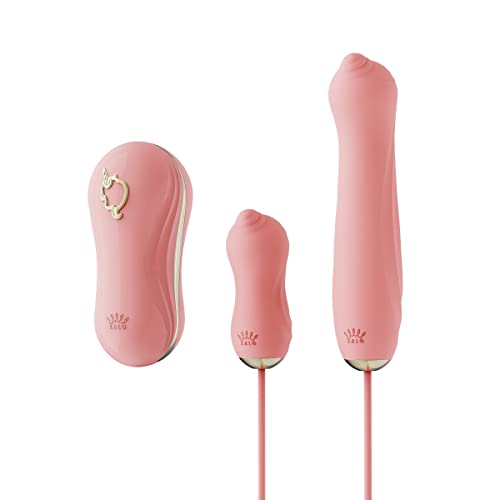 ZALO Unicorn Set Clitoral Suction Sex Toy | Waterproof Sex Toy with 6 Vibration Modes and 6 Thrusting Modes | USB Rechargeable Battery | 1-Year Warranty | Strawberry Pink - Strawberry Pink