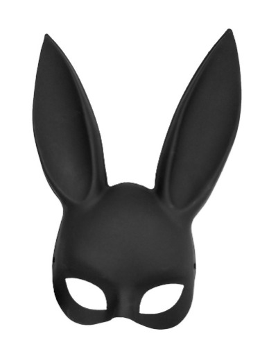 Adult Deluxe Sexy Bunny Half Mask - White