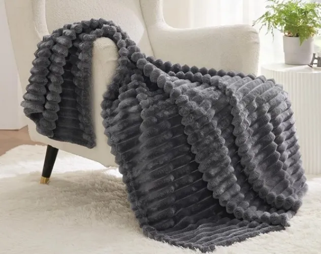 Grey Throw Blanket 50x60