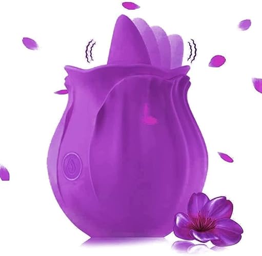 Upgrade Personal Flowery Sex Relaxing Toys for Women, Licking or Sucking Rose Clitoral Stimulator,Great Gift for Her USB Fast Charge,TWO Dual Motor,Waterproof (Y*2783)