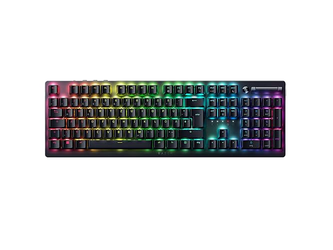Razer DeathStalker V2 Pro (Red Switch) - Kabellose Optische Low-Profile-Gaming-Tastatur (Lineare Optische Switches, HyperSpeed Wireless, Bluetooth 5.0) QWERTZ DE-Layout | Schwarz - QWERTZ DE-Layout - DeathStalker V2 Pro - Red Linear Switch