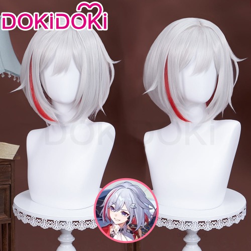 【Ready For Ship】DokiDoki Game Honkai: Star Rail Cosplay Topaz Wig  Short Straight Grey Hair | Wig Only