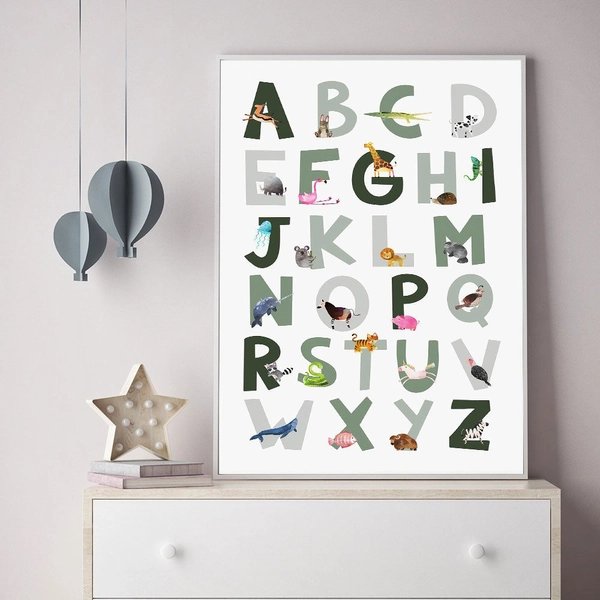 Animal Alphabet Wall Print