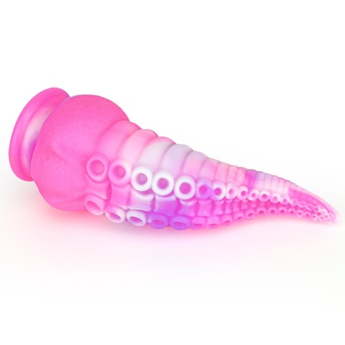 Bumpy Silicone Tentacle Ride - Pink White