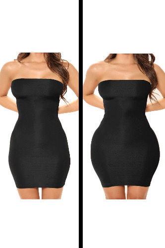 Looking Curvy Padded Hips Shapewear Short in Black