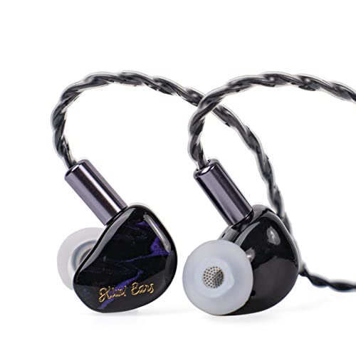 Linsoul Kiwi Ears Cadenza 10mm Beryllium Dynamic Driver IEM 3D Printed with Detachable Interchangeable Plug 0.78 2pin 3.5mm IEM Cable for Musician Audiophile (Perlude, Cadenza) - Cadenza - Purple