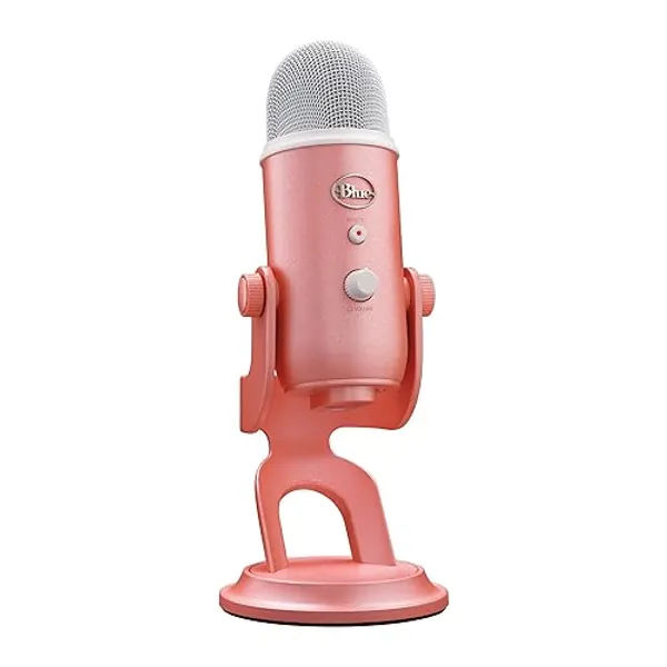 Logitech G Blue Yeti USB-Gaming-Mikrofon in Premiumqualität für Streaming, Blue VO!CE-Software, PC, Podcast, Studio, Computer-Mikrofon, Exklusive Streamlabs-Themes, Sonderedition - Rosa