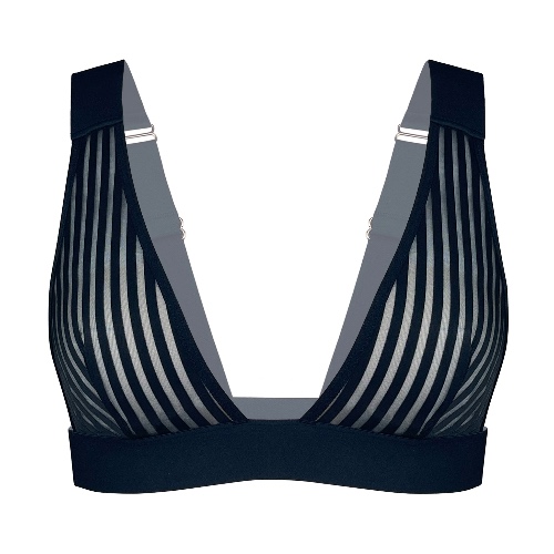 Vertigo V Neck Bralette Black - M / BLACK